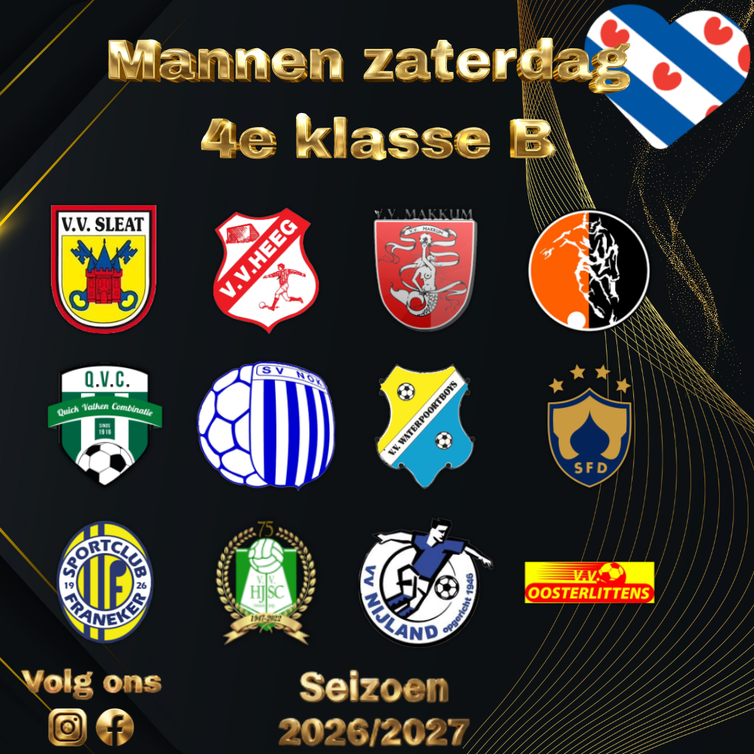 Competitie indeling Seizoen 2026/2027