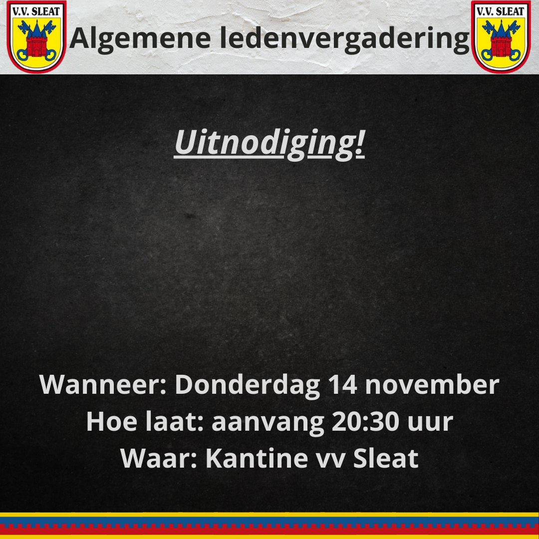 Algemene ledenvergadering!