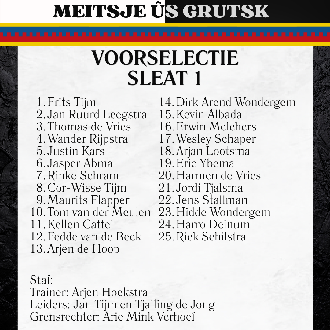 Voorselectie Sleat 1